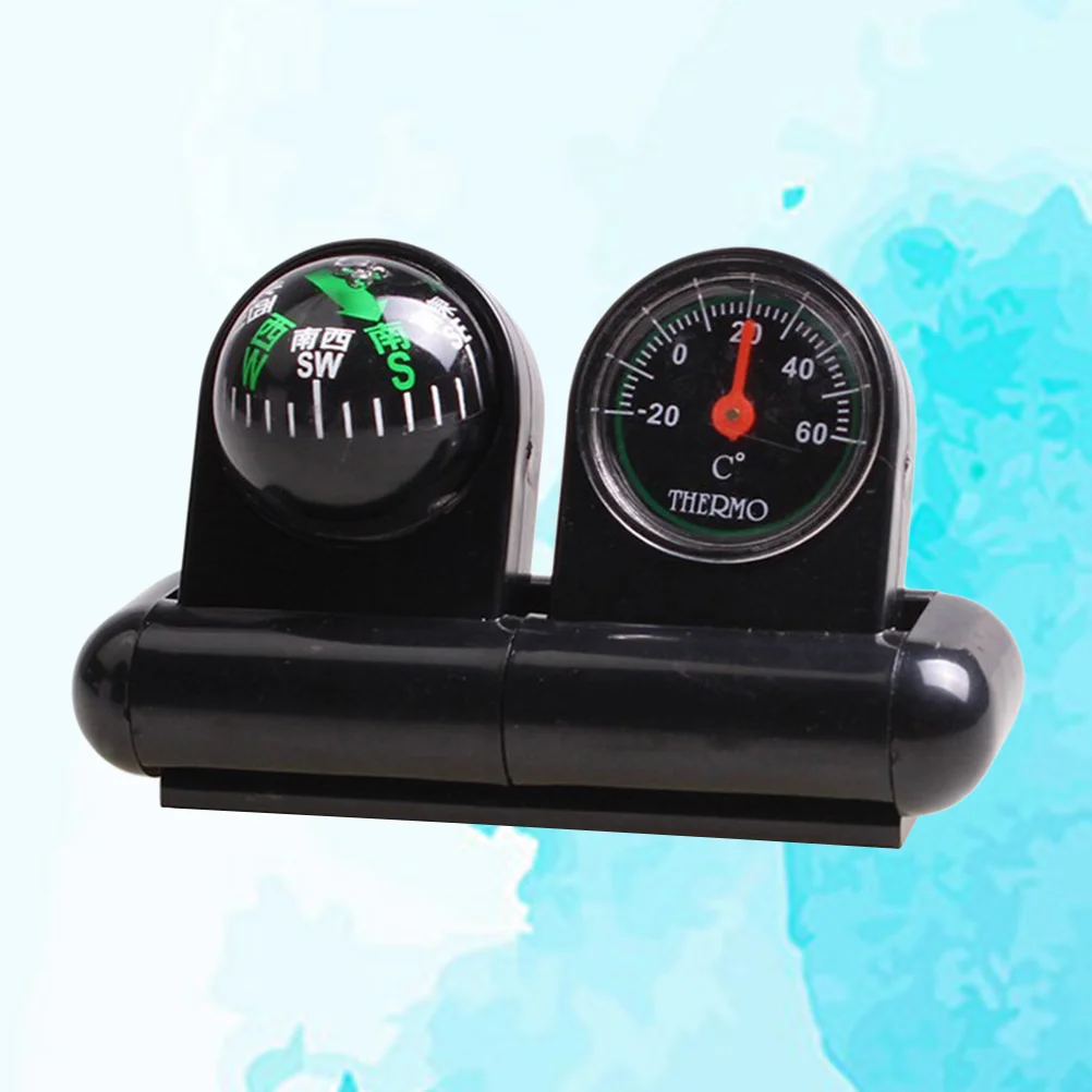 

Compass Thermometer Car Navigation Automobile Automatic Vehicle Black Dashboard