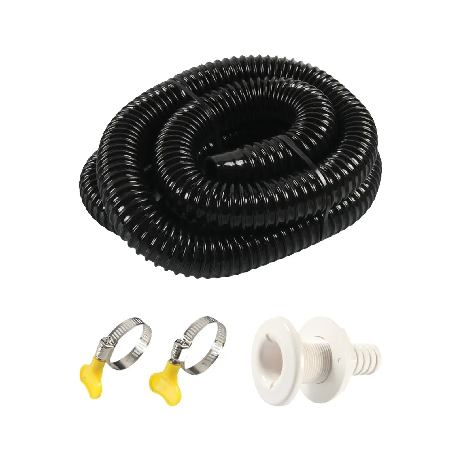 Black Bilge Pump Hose 1-1/8-inch Dia Plumbing Kit Marine 6 Feet Hose Durable