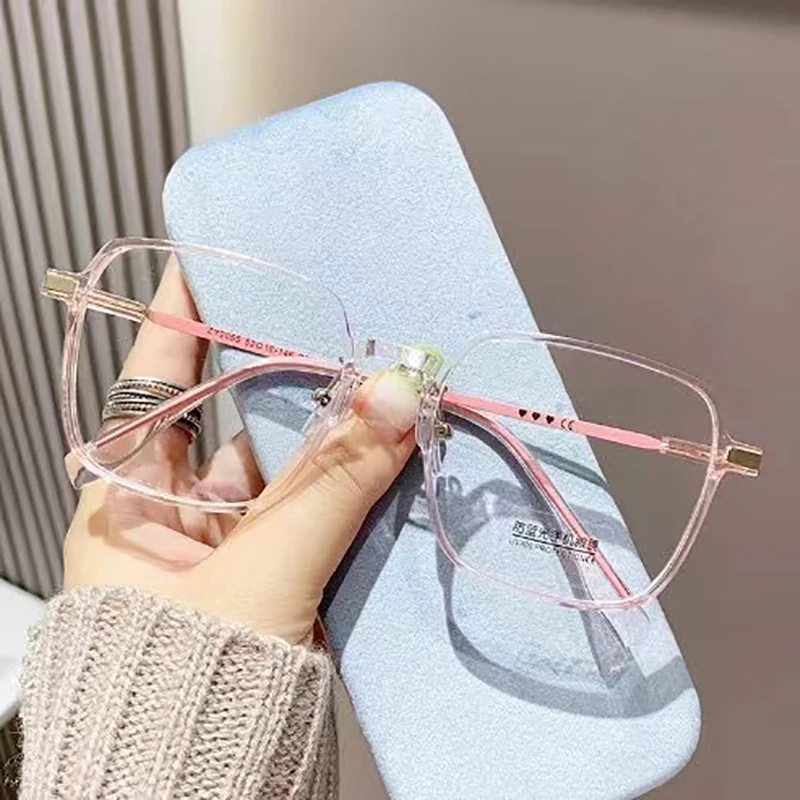 Trendy Fotochrome Brillen Voor Dames Buiten Anti-Blauw Licht Kleur-Veranderende Glazen Vierkant Kortzichtig Minus Diopter Brillen