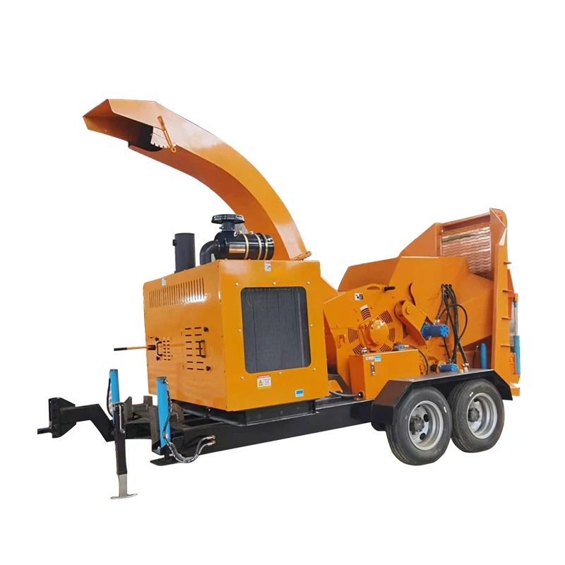 Customized Wood Chipper Shredder 4 Inch Max Diameter Heavy Duty Steel Construction for Orchard Park Landscaping Waste Recycling