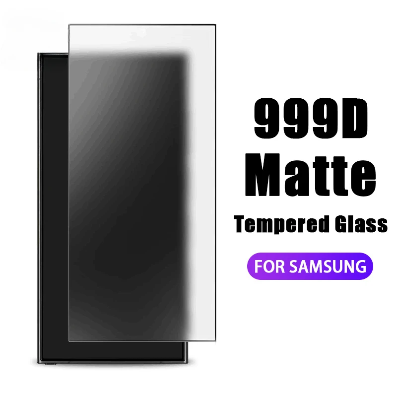 

999D Matte Tempered Glass For Samsung Galaxy S24 Ultra Screen Protector For Samsung S23 S22 Plus No Fingerprint Protective Film
