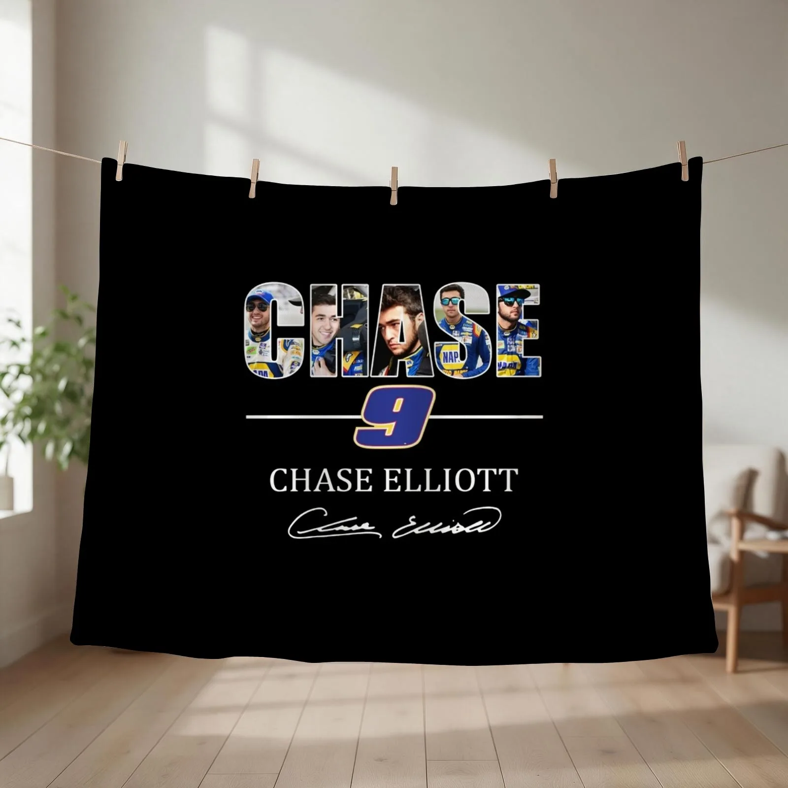 Chase 9 Chase Elliott Signature Throw Blanket manga Tourist Beach Retros Blankets
