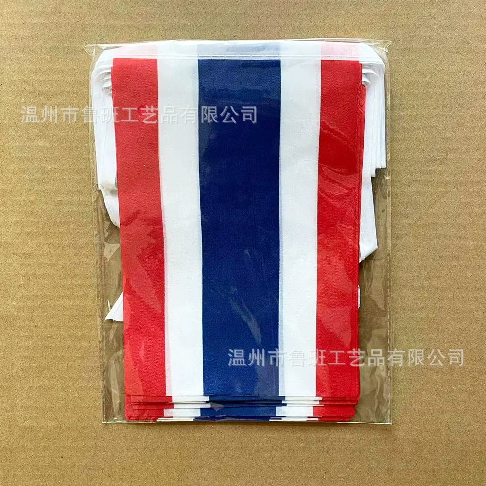TIKI FLAG 20pcs/lot Thailand Bunting Flags 14x21cm Pennant Thailand String Banner Festival Party Holiday for Decoration