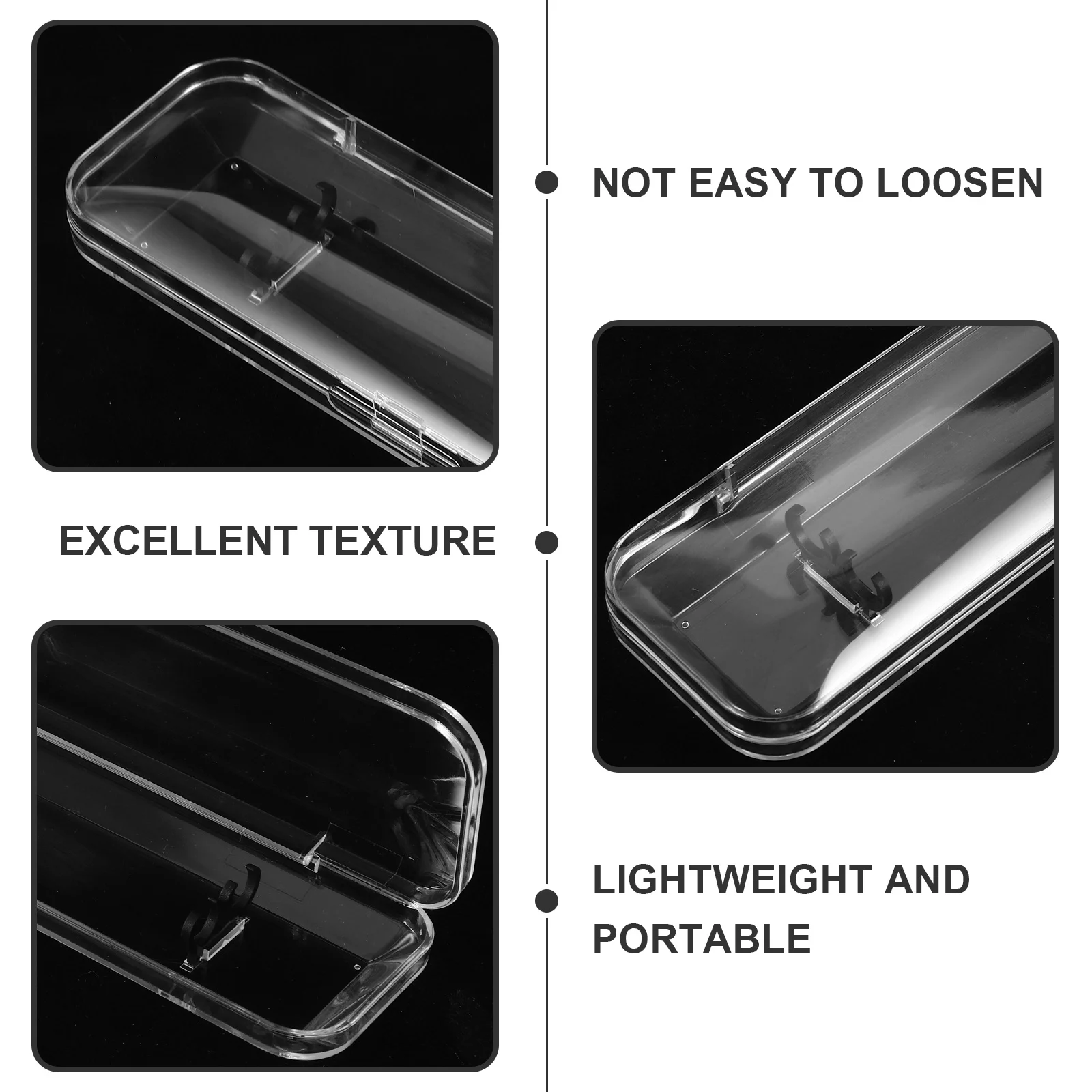 

4Pcs Pen Gift Boxes Clear Small Pencil Cases Fountain Pen Display Containers Multi-Use for Business Activities and Trade Shows