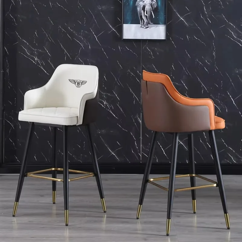 Chaise de Bar de luxe légère, style nordique moderne, à dossier haut, design confortable, meubles de Salon Barkrukken