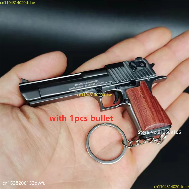 Alloy Empire Army 1:2.05 1:3 Scale Desert Eagle Pistol Keychain Mini Toy Gun Model Metal Keychain for Adult Kids Christmas Gift