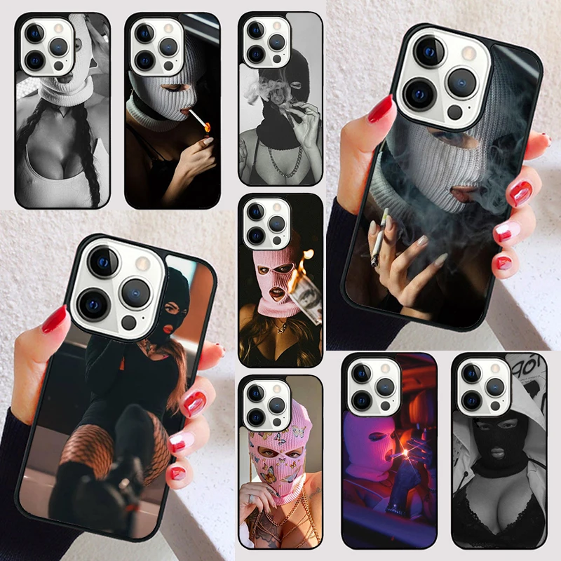 Masked Goon Thug Life Teared Girl cover For iPhone 15 16 13 12 11 14 Pro Max Mini Max SE 2020 7 8 6S Plus Phone Case