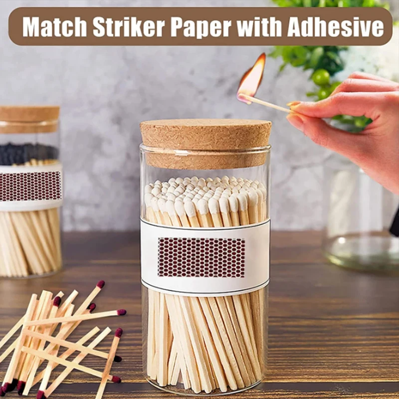 Matchstick Striker Adhesive Matches Flame Paper Match Stickers Craft DIY Match Striker DIY Scented Candle Accessories