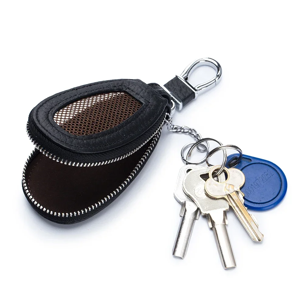 New Genuine Leather Cover for Smart Car Key Men Women Key Holder Casual Keychain Bag Keys Housekeeper Organizer Wallet Versatile