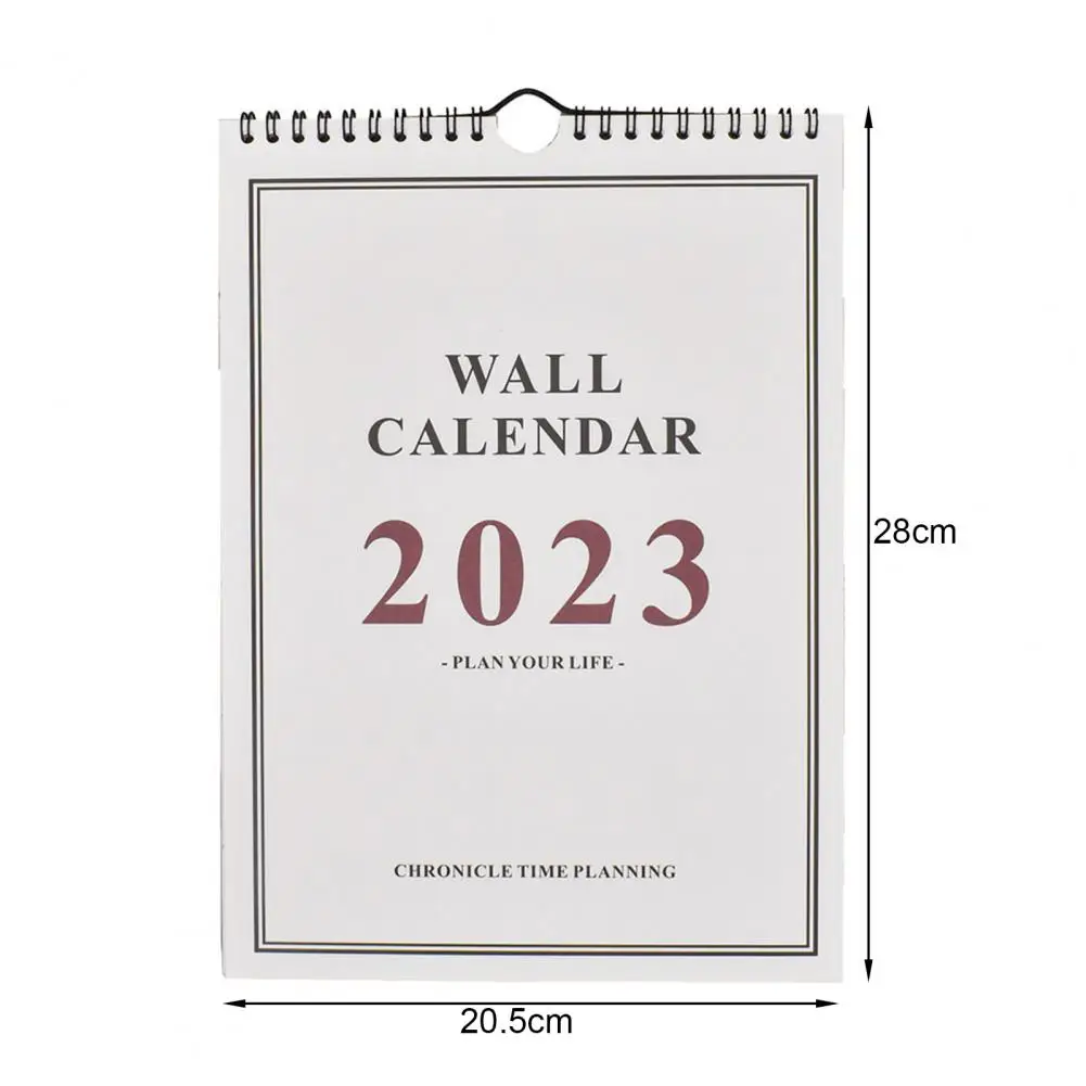 Calendario de pared sencillo para el hogar, planificador de notas para colgar en la pared, 2023