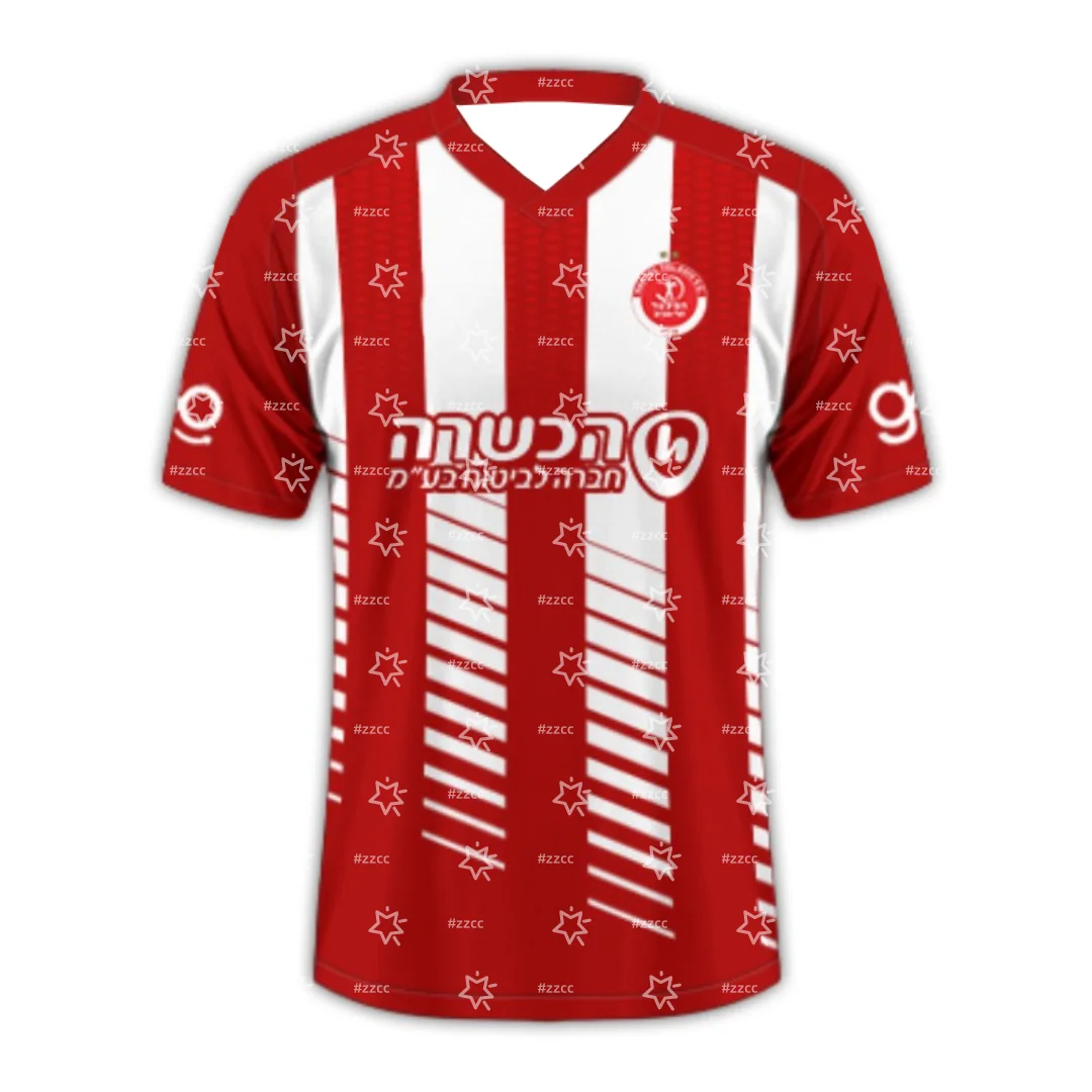 

21-22 Hapoel Tel Aviv Home football Jersey match training kit 3d Printing Autumn Sports Dry Quickly Men's T-Shirt Kid's Clothing