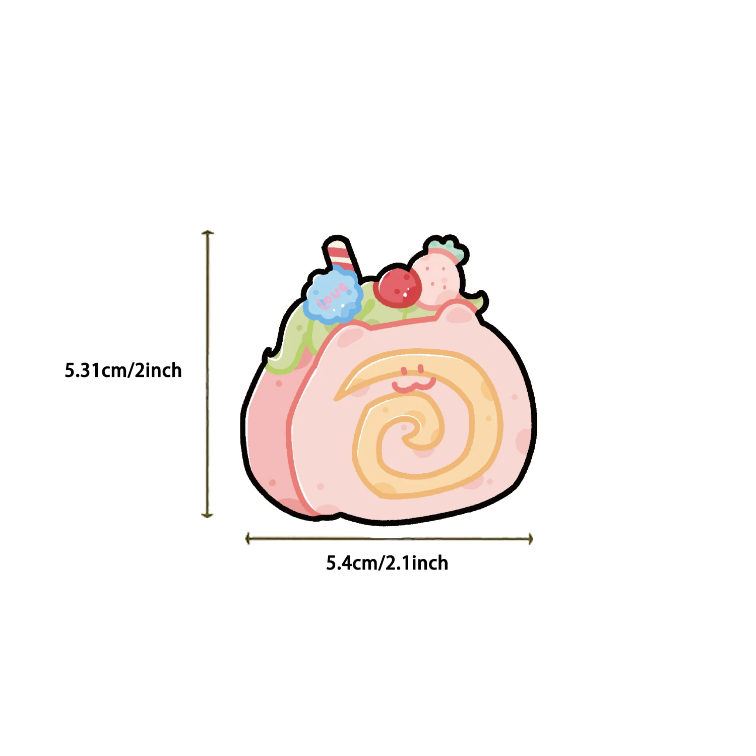 디저트 동물 스티커 세트, 방수 탈착식 데칼, 스크랩북 카드 제작 앤더슨 공예품 스티커, 50 개