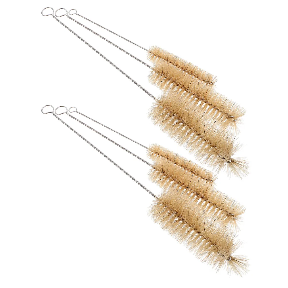 

6Pcs Stainless Steel Laboratory Cleaning Brush Set Wire Flask Bottle Test Tube Brush for Efficient Glassware Cleaning