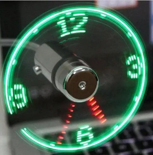 Hand Mini Usb Ventilator Draagbare Gadgets Flexibele Gooseneck Led Klok Cool Voor Laptop Pc Notebook Real Time Display Duurzaam Verstelbaar