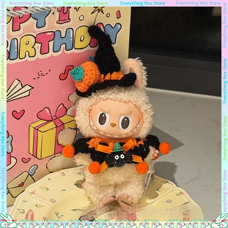 New For 17cm Cute Doll  Halloween Doll Set Suitable Pumpkin Hat Cotton Doll Neck Accessories Festival Doll Decoration