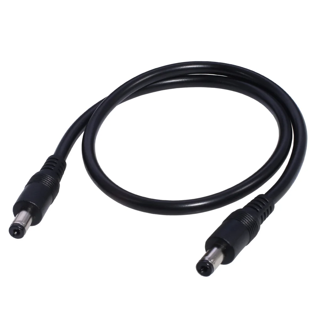 

18AWG DC Power Plug 5.5 x 2.1mm Male To 5.5 x 2.1mm Male CCTV Adapter Connector Cable 12V 10A Power Extension Cords 0.5m/1.5m