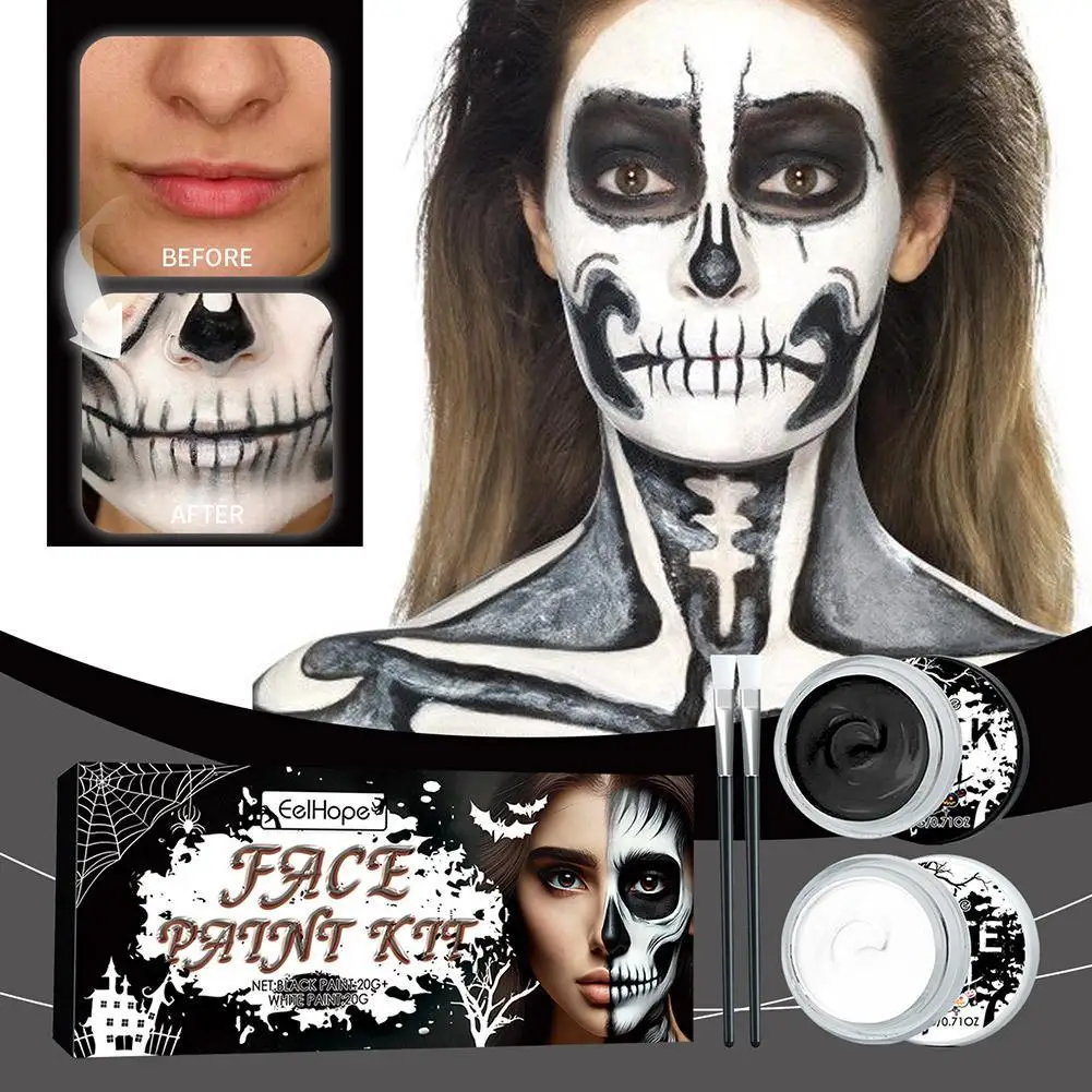 Halloween Makeup Kit Professional Face Body Paint Spooktacular Wound Scar Wax Makeup Fake Scab Blood Spatula Spooky Painting Kit