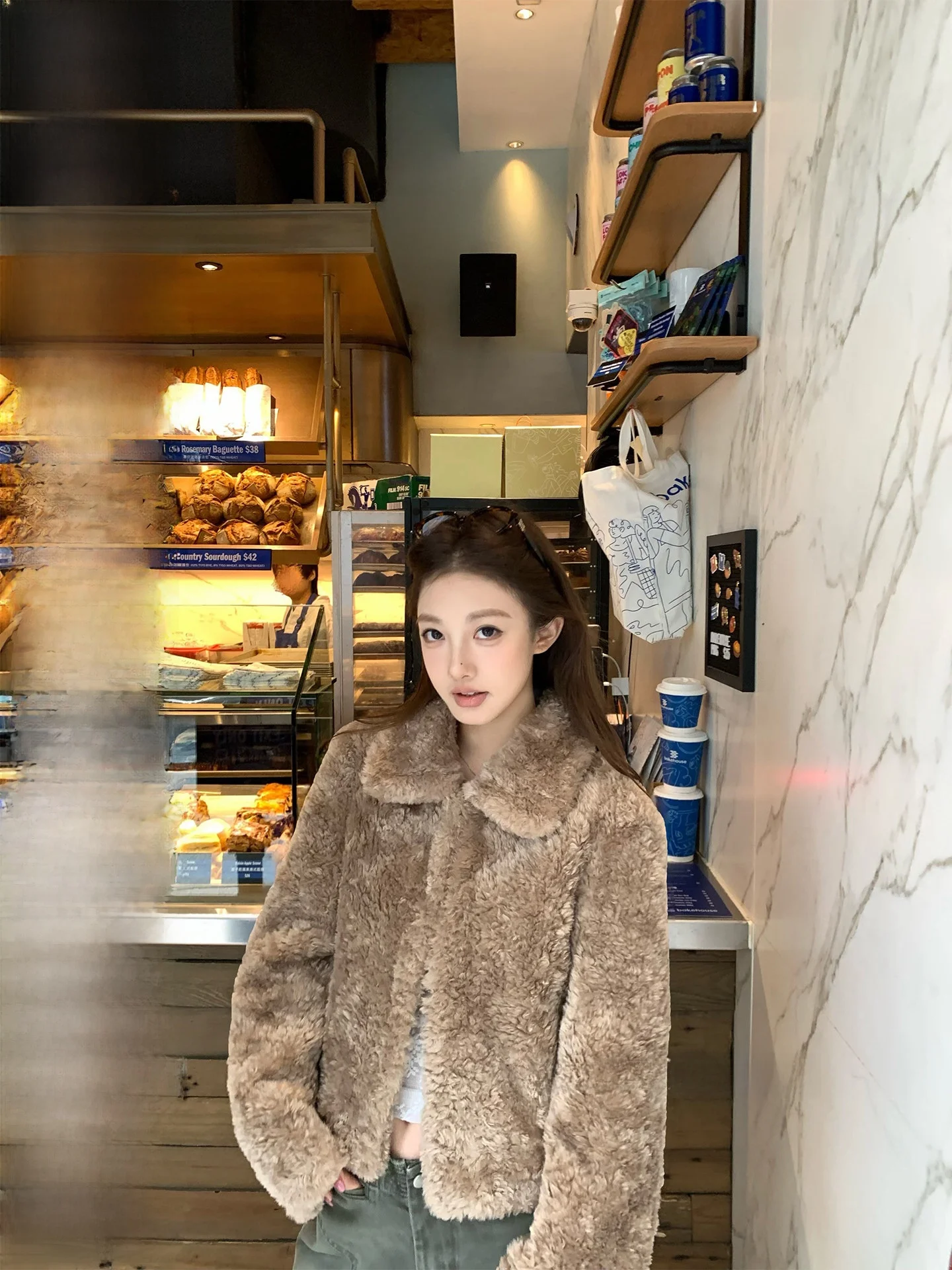 

Warmth Fire Pit Lamb Fur Jaet Women's Collar Flip Eco-friendly Fur Outerwear Casual Comfortable Youth Pure Color Universal Fit