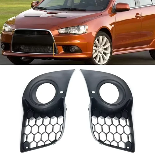 Rejilla de cubierta de luz antiniebla para Mitsubishi Lancer EX Lancer Sportback Ralliart Sedan SPORTLIMOUSINE parachoques delantero rejilla izquierda derecha