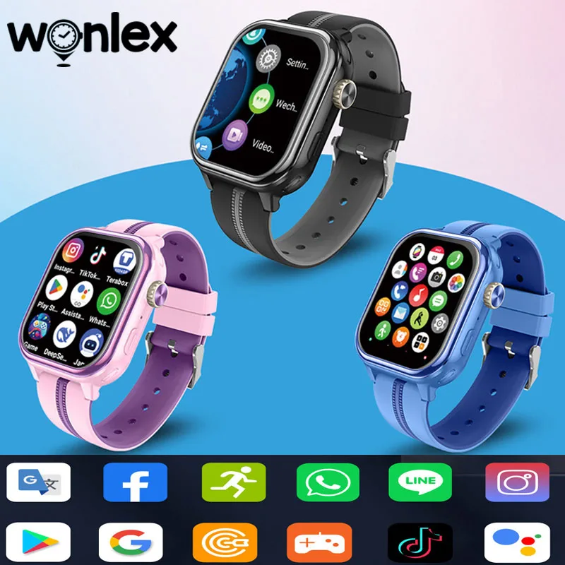 

Wonlex KT39 Smart Watch for Children 4G Video Call 1+16GB Memory GPS Location Tracker Rotation Camera Sports Kids Smart Watch
