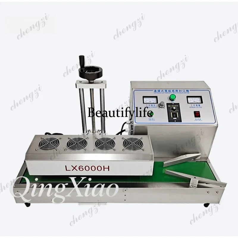 

HR Fully Automatic Electromagnetic Induction Continuous Sealing Machine for Aluminum Foil Liners on Honey Plastic Bottles