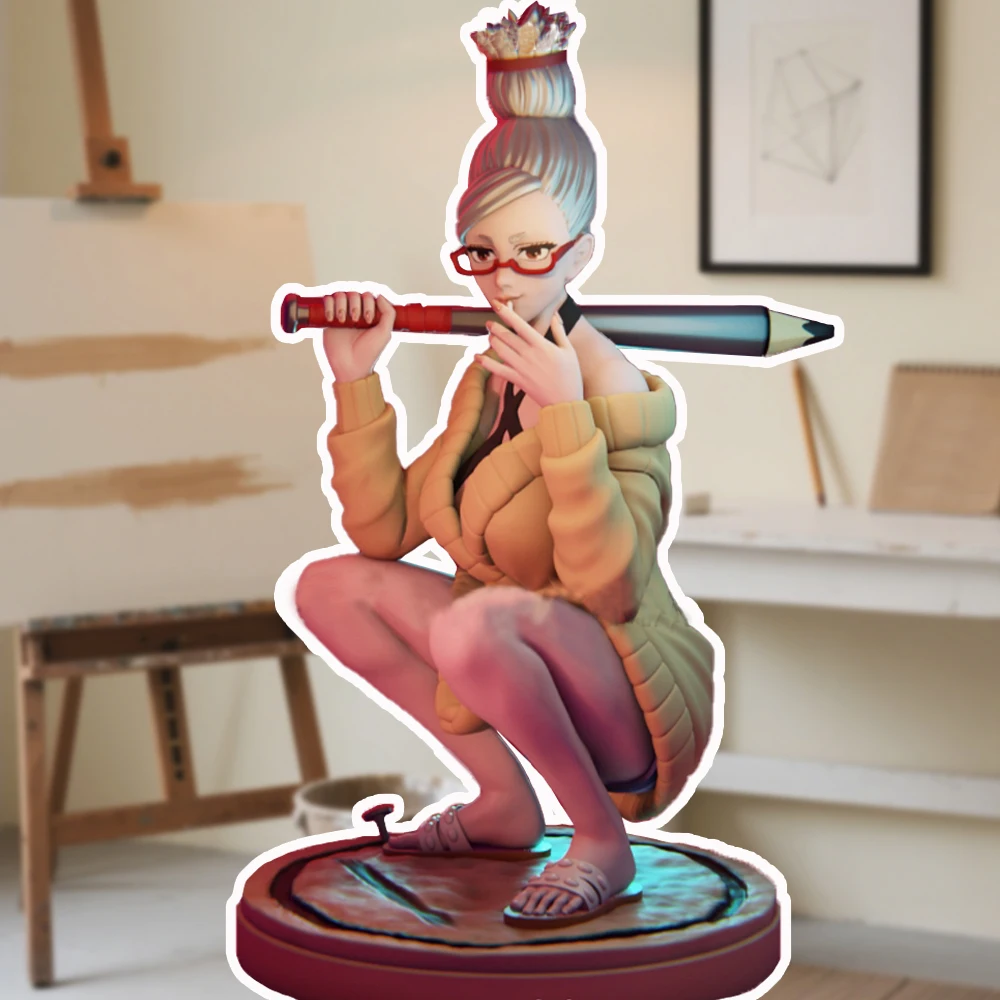 

1:18 Scale High-Detail Seiko Anime Female Figure 3D Resin Miniatures | Unpainted Model Kit (A1020)