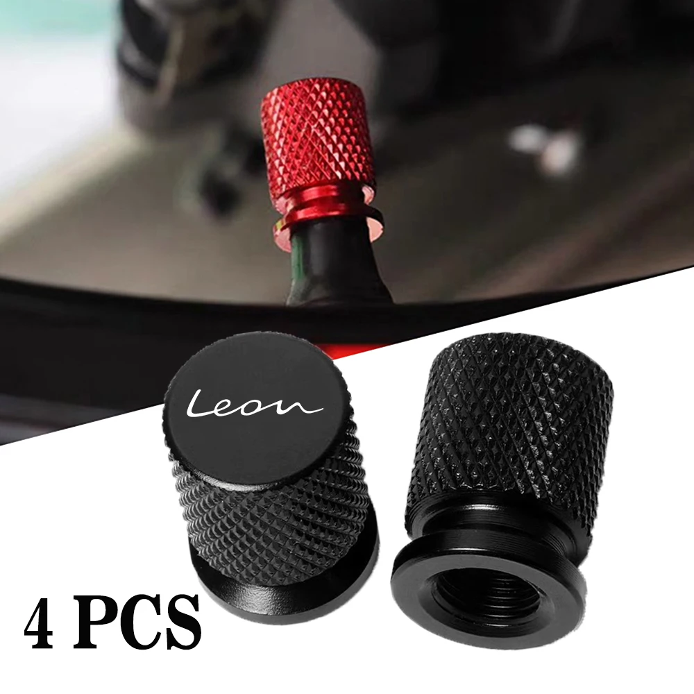 4pcs Car Accessories Auto Wheels Rims Sticker Tire Valve Stem Caps for Seat FR Leon 5f Fr Mk2 Mk3