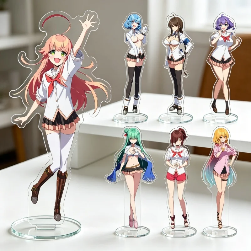 15cm Nukitashi the Animation Keychain Acrylic Stand Misaki Hotori Asane Tachibana Tabletop Decorations Anime Accessories Gifts