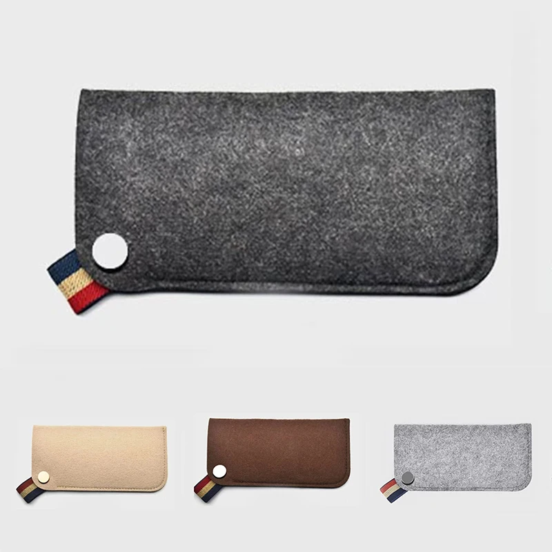 

Portable Eyeglasses Bag Simple Fashionable Soft Eyeglass Felt Pouch Case Sunglasses Storage Case Anti Scratch Glasses Pouch