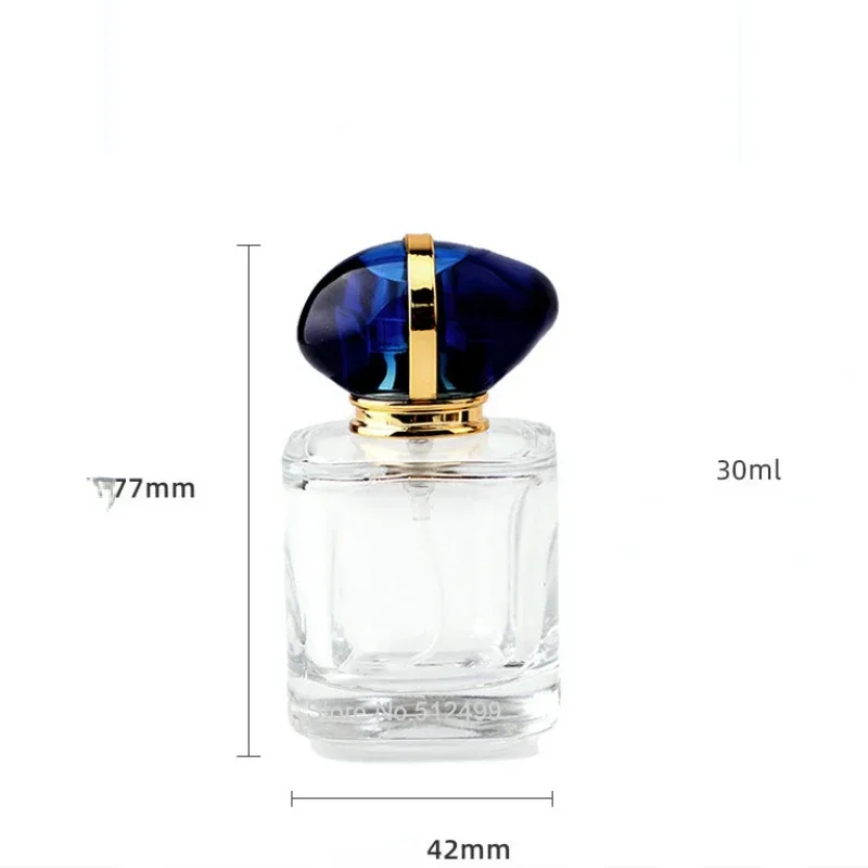 30ml 50ml Refillable Spray Perfume Bottle Thick Glass Pump Woman Parfum Atomizer Travel Empty Cosmetic Containers