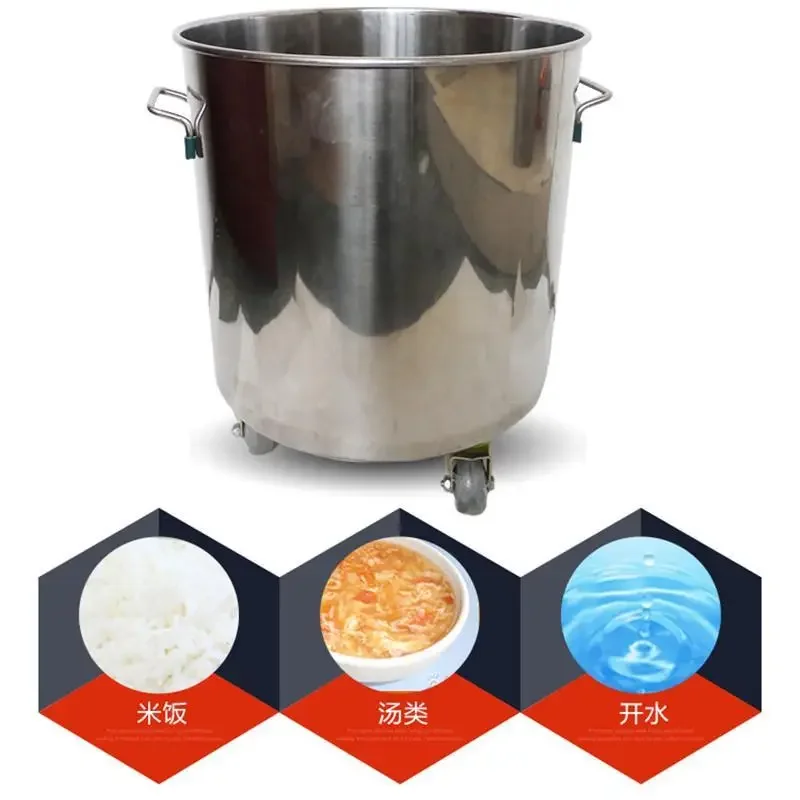 CZX hand push, stainless steel barrel turnover barrel with pulley and lid thickened mobile material