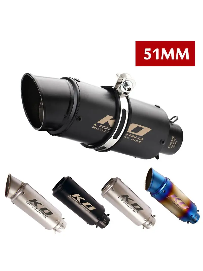 AliExpress NONE 38-51MM Universal Motorcycle Racing Dirt Bike ATV Exhaust Muffler Tail Pipe Removable DB Killer  Slip On Modified System
