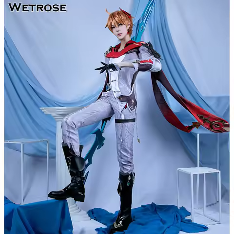 【Wetrose】In Stock Genshin Impact Tartaglia Childe Tarutariya Koushi Cosplay Costumes Full Set Game Party Halloween