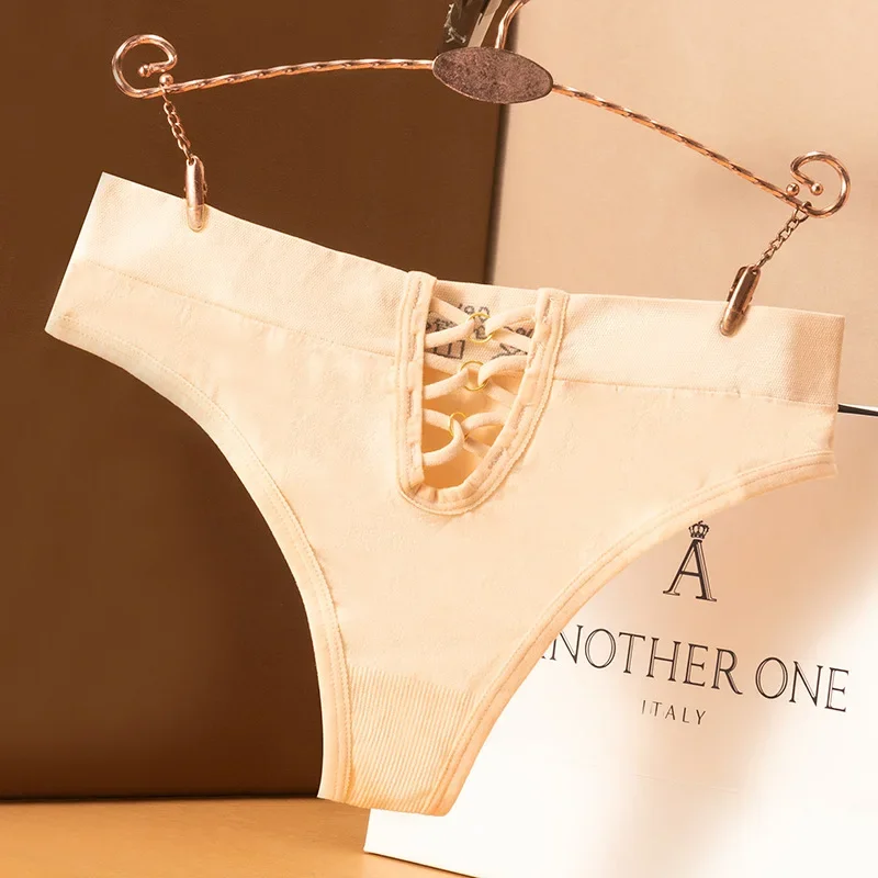 Women's Sexy Panty Seamless Thong Female Intimate Clothes Low Rise Comfort Underwear Lady's Soft Underwear Solid Color Lingerie image 5