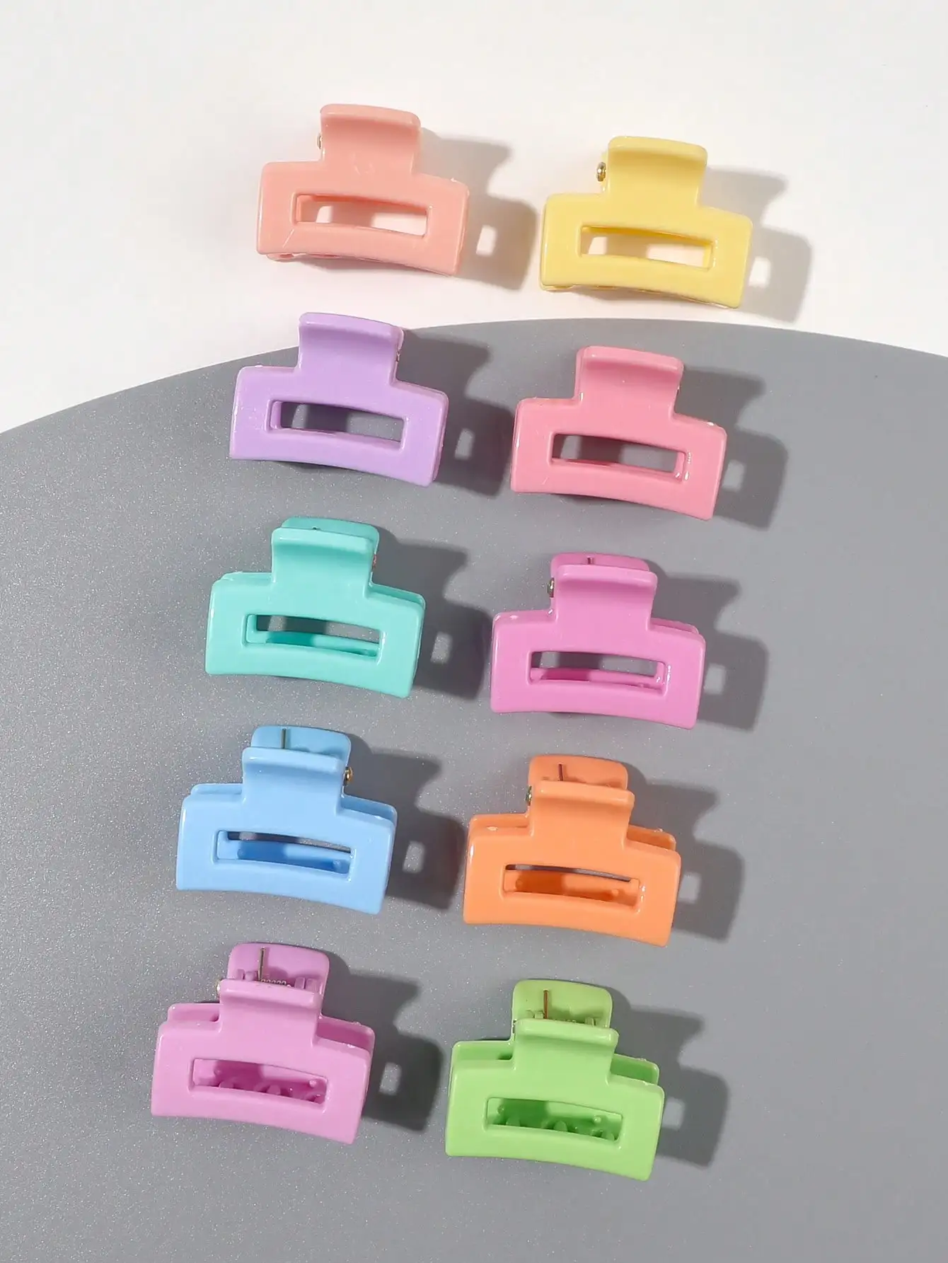 10 Stück Sommer-Macaron-Haarspangen für Frauen und Mädchen, 2,5 cm Rechteckige Haarklammern für Dünnes und Dickes Haar – Detail 8