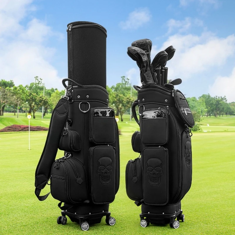 Golf bag Hard shell telescopic cap Ball bag Universal four-wheel flat push Air consignment Golf bag