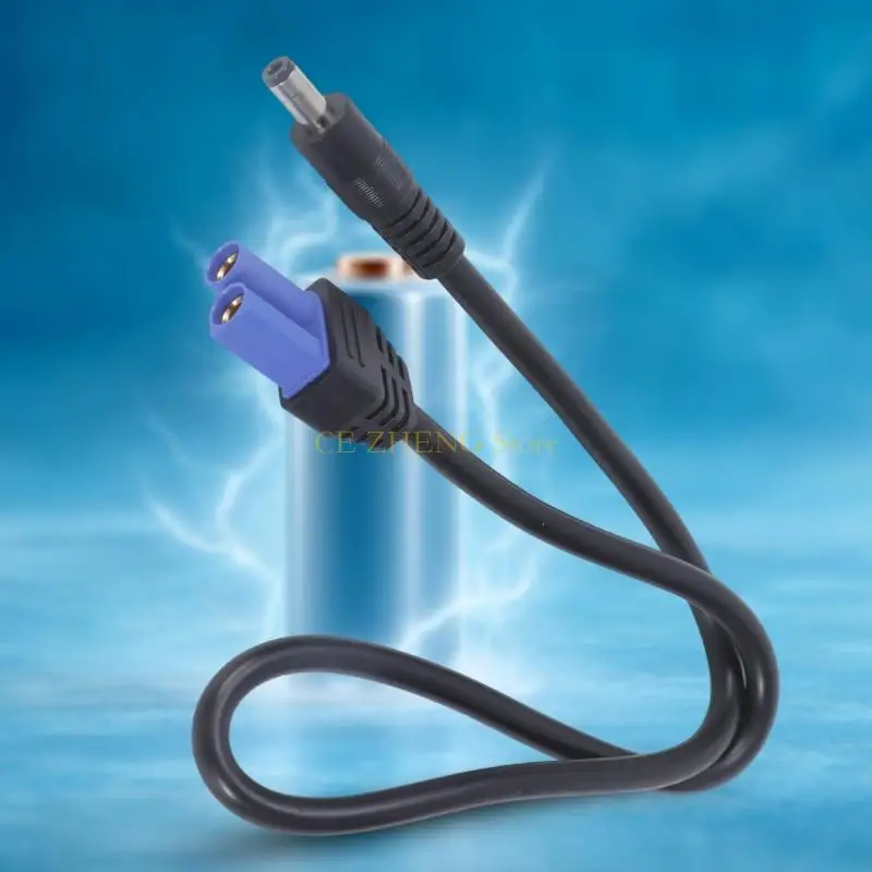E56b EC5 إلى DC5525 نقل كابل الطوارئ طوله طوله 50 سم لأنظمة بطارية السيارة