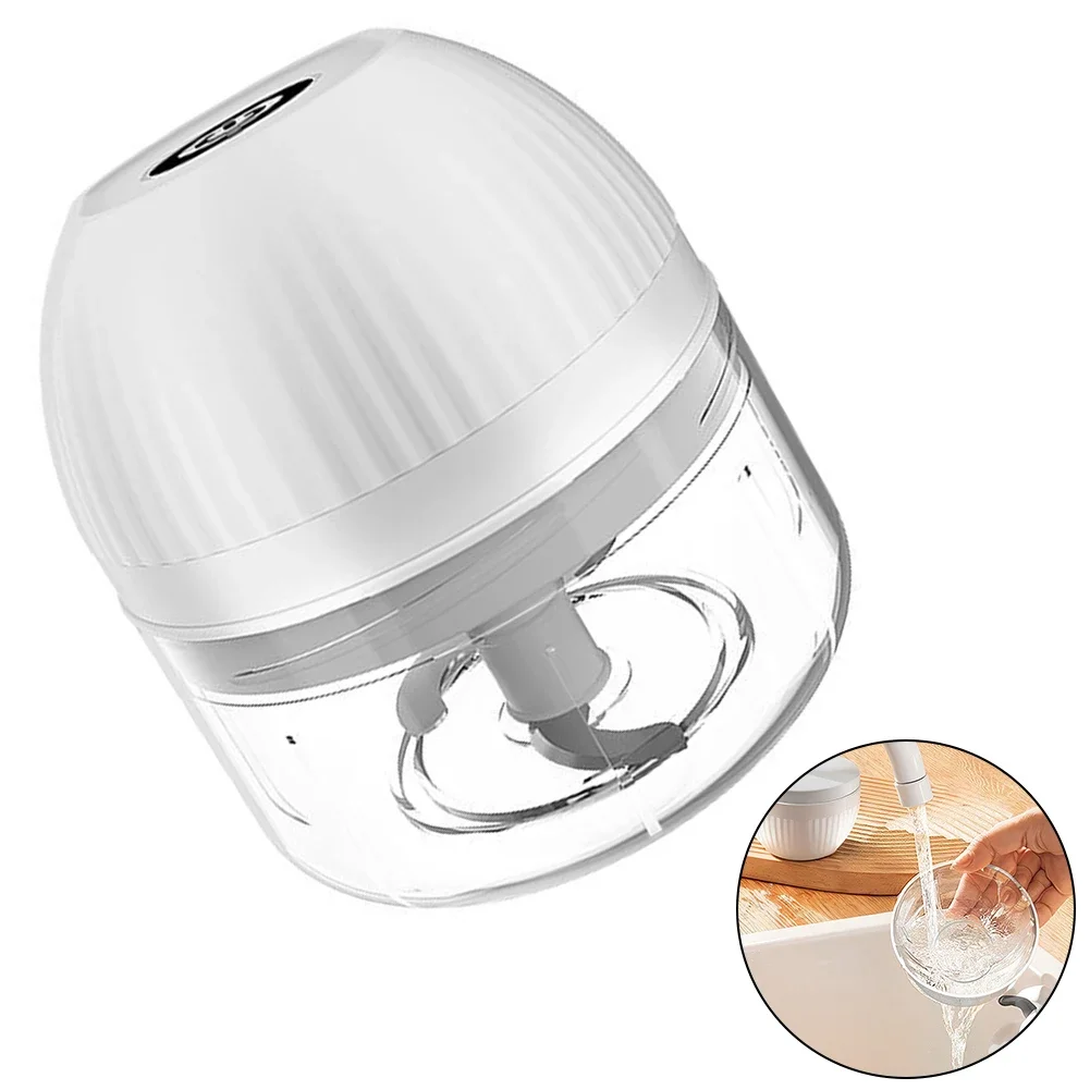 Electric Meat Grinder Home Garlic Pounder Catering Multifunctional Meat Grinder Small Chopper Food Safe Material 9.1*9.1*9cm