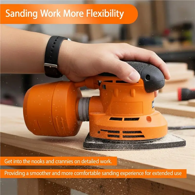 【Big deal】8PCS Mouse Detail Sanding Interface Pad, 5 Holes Sand Paper Pad Foam Interface Sandpaper Backing Pad For Sander