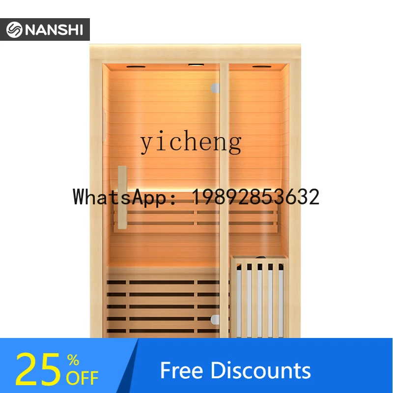 sauna household body detoxification sweat steam room household wet steam sauna stove solid wood steam room
