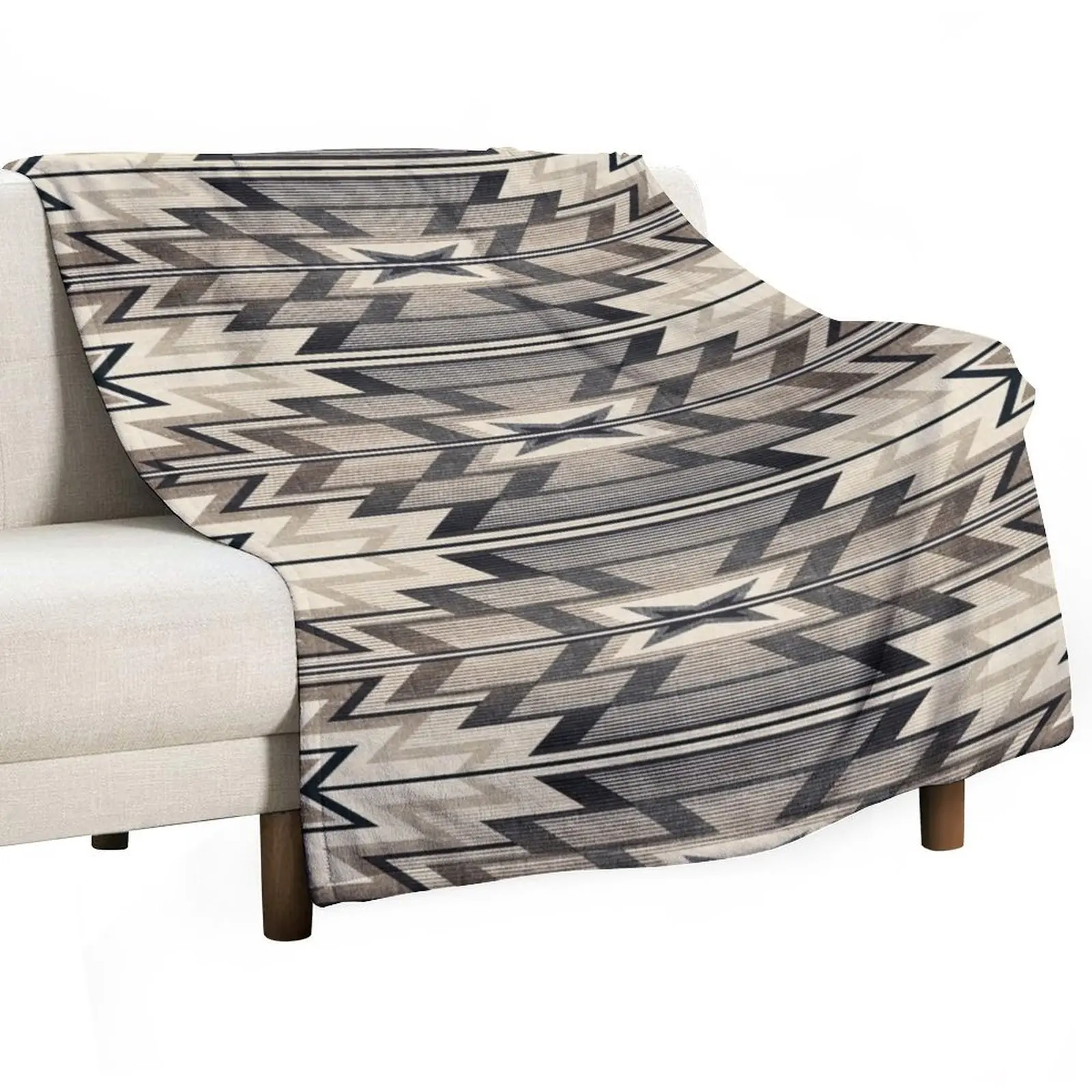 

Southwest Blanket Rug in slate grey Throw Blanket Hair Personalized Gift heavy to sleep Custom Blankets