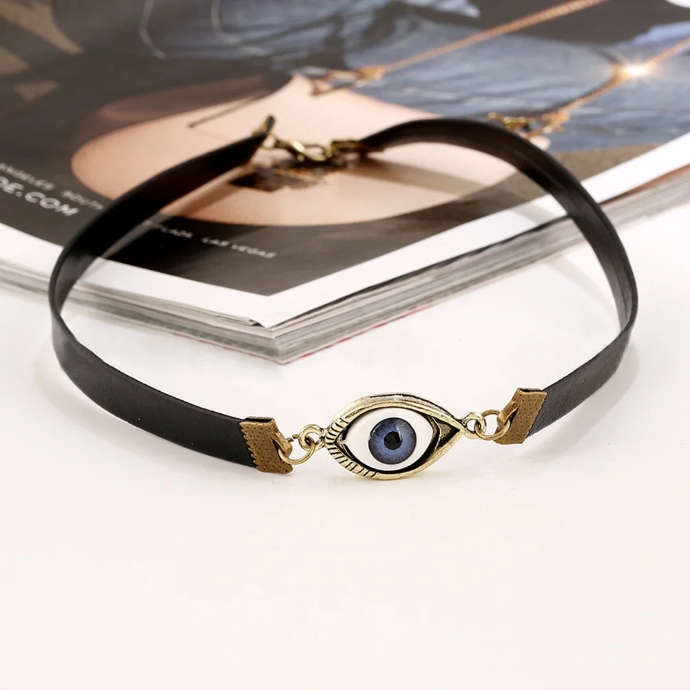 

Eyeball Rope Necklace Choker Necklaces for Women 90s Punk Jewelry Pearl