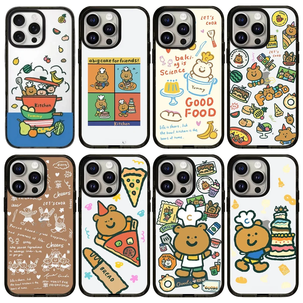 

Cartoon Kitchen 2.0 Acrylic Black Border Case for IPhone 12 13 14 15 16 17 Pro Max Case - Protective IPhone Case