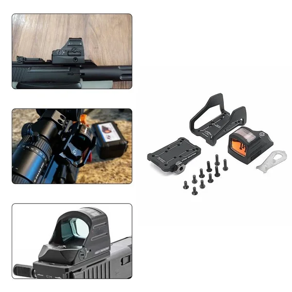 Imagem -02 - Tactical Solar Power Reflex Red Dot Sight Óptica Âmbito Picatinny Weaver Base de Montagem Universal 1x 20 mm