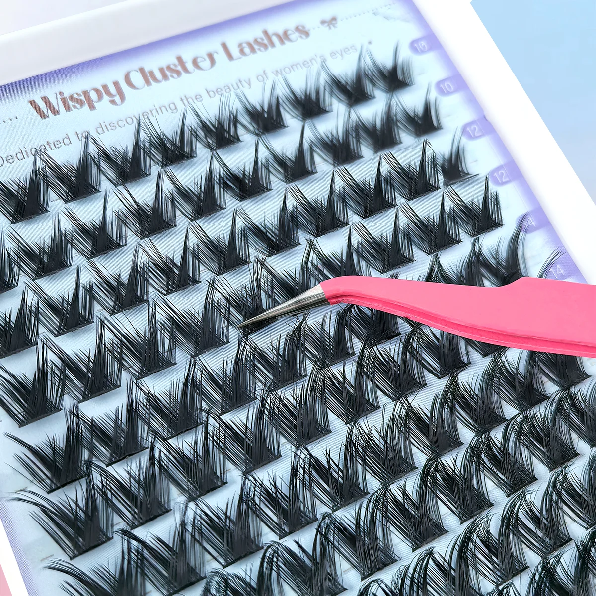 120 個 DIY 厚いつけまつげ、D カール、10-18mm 混合長さ - ピンセット、両頭のり、ブラシ付き初心者向け