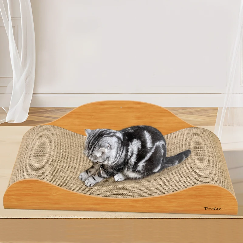 Cat Scratcher Couch Large Cats Scratch Sofa Bed Scratching Board for Indoor Cats Kitten Cardboard Scratch Lounge