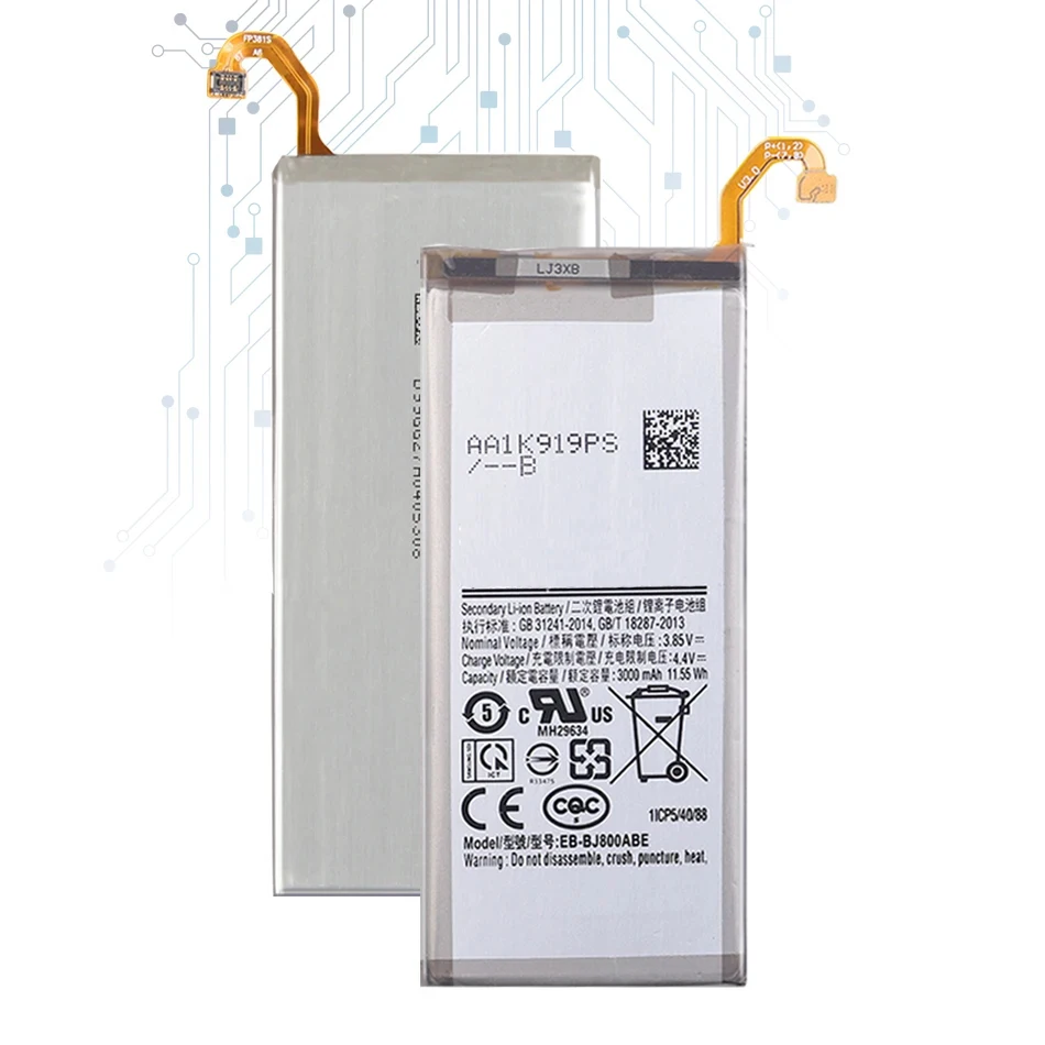 Battery EB-BJ800ABE 3000Mah For Samsung Galaxy A6 (2018) SM-A600 A600F J6 J 6 J600F High Quality Bateria