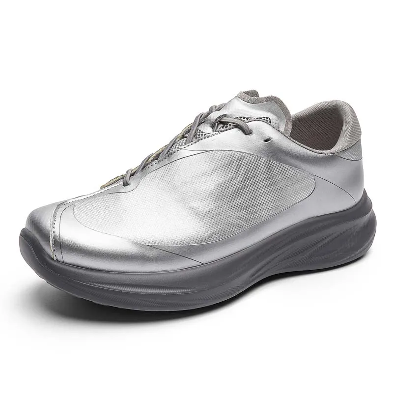 New men thick soled fashionable mesh sports leisure shoes breathable comfortable personalized color blocking outdoor hiking shoe