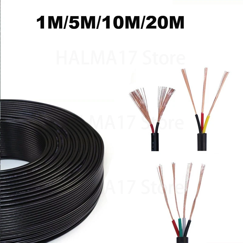 

DC power Cable 2 3 4 pin Core USB Audio Connector Signal 28 26 22 AWG Copper Sheathed Wire PVC cord Soft Electronic 2464 J17