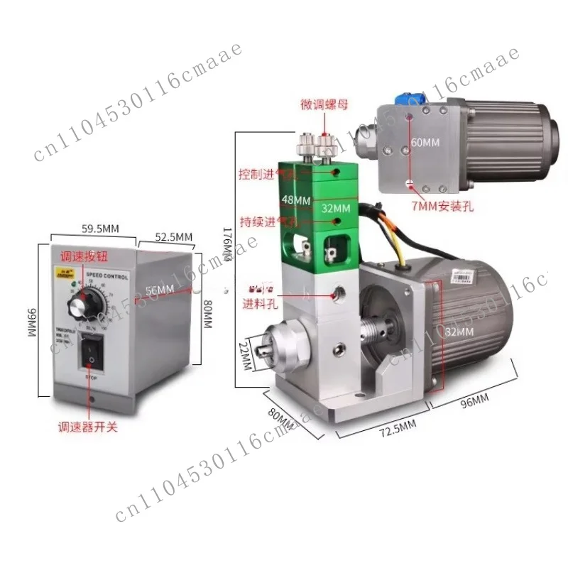 BY-101AB Large flow two-component epoxy glue double cylinder suction dynamic dispensing valve 2K glue nozzle